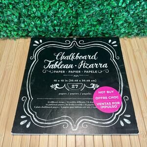 New American Crafters Chalkboard Paper 36 Papers 12 x 12 in Scrapbook Wedding